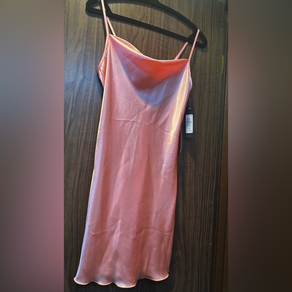 bebe Pink Satin Chemise